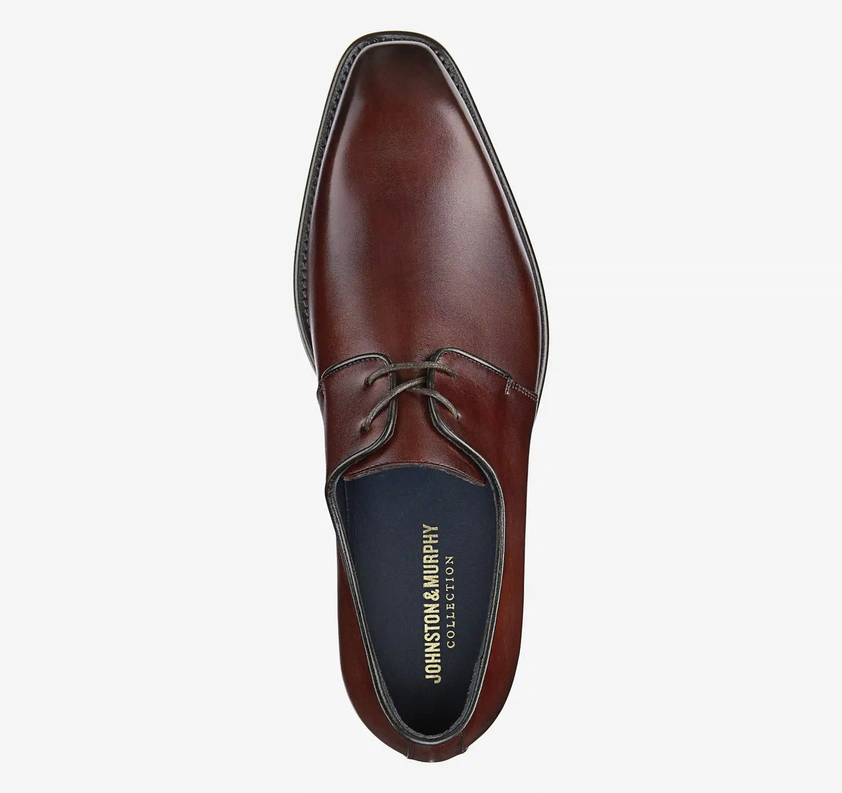 Larson 2-Eye Plain Toe - Mahogany Italian Calfskin