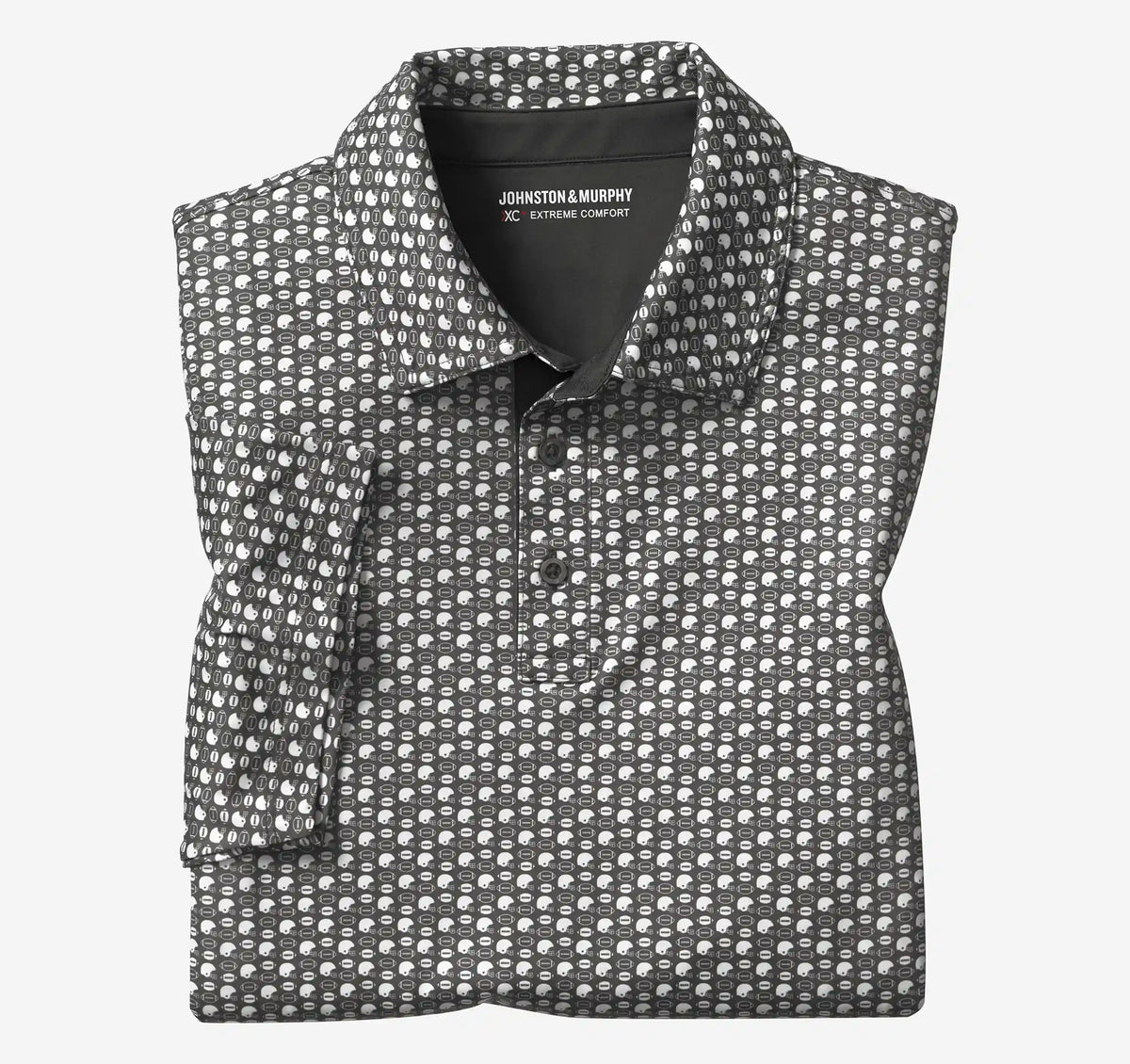 Game Day XC+™ Helmet-and-Football Print Polo - Black
