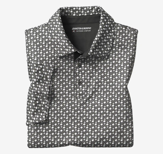 Game Day XC+™ Helmet-and-Football Print Polo - Black