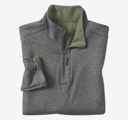 Icon Reversible Quarter-Zip - Olive/Charcoal