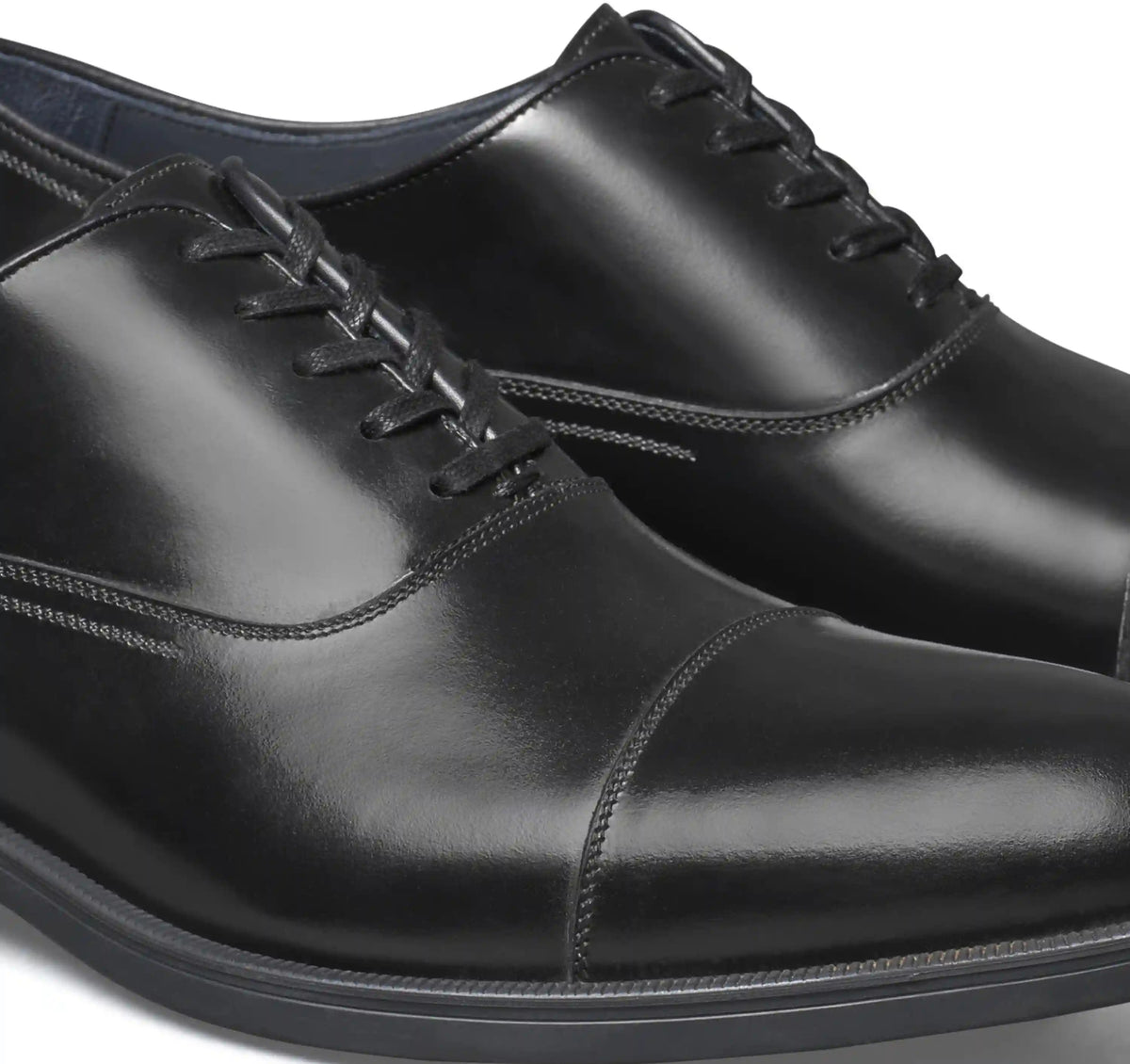 Flynch Cap Toe - Black Italian Calfskin