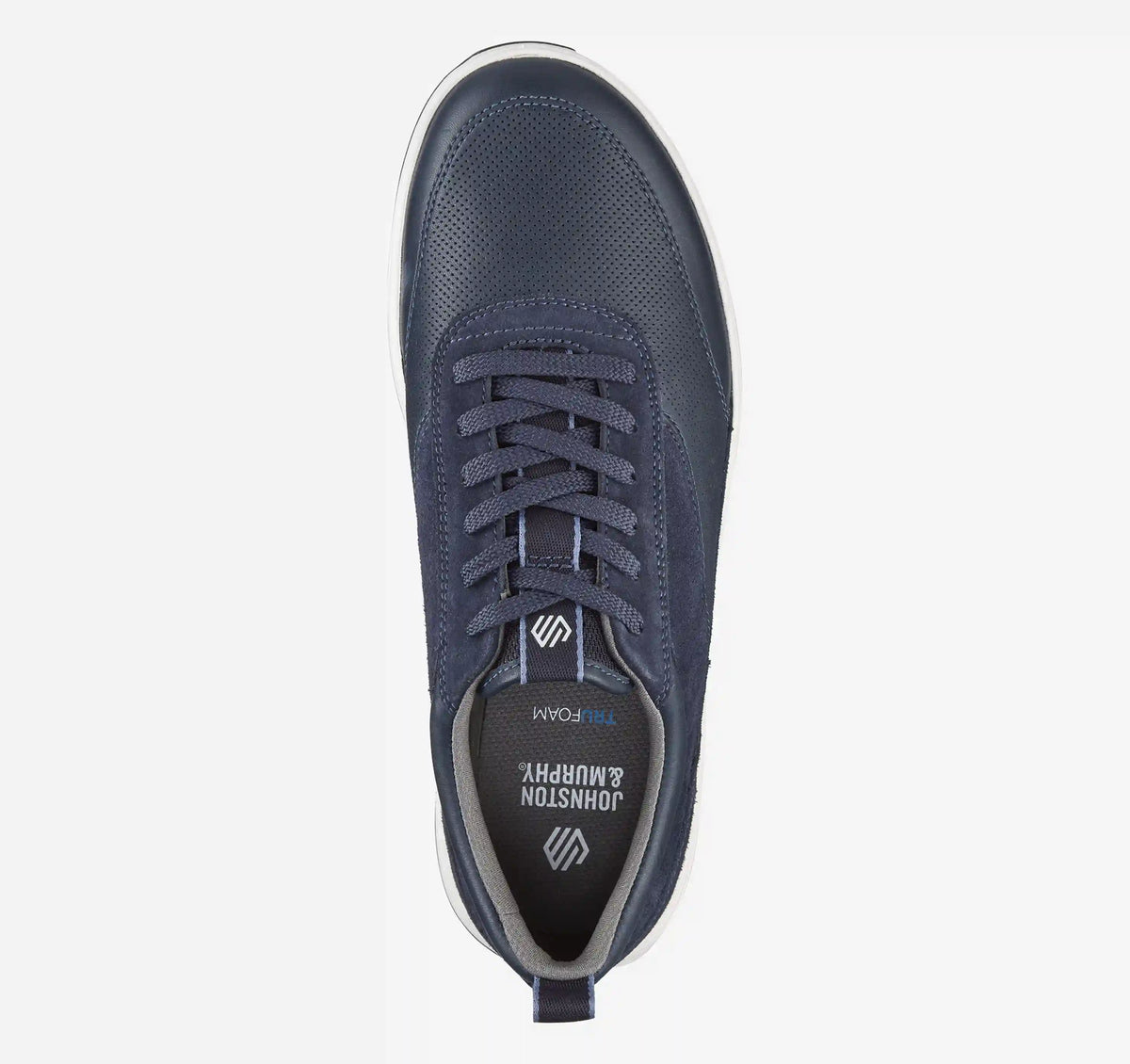 Lucas U-Throat - Navy Full-Grain Leather/Suede