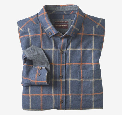 Neal Heathered Shirt - Blue Multi Two-Tone Windowpane