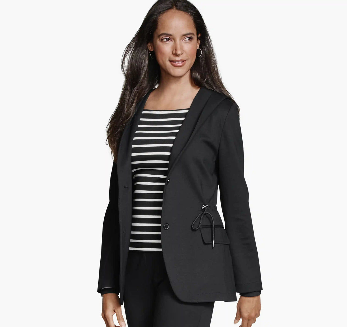 XC Flex® Shawl-Collar Blazer with Hood - Black