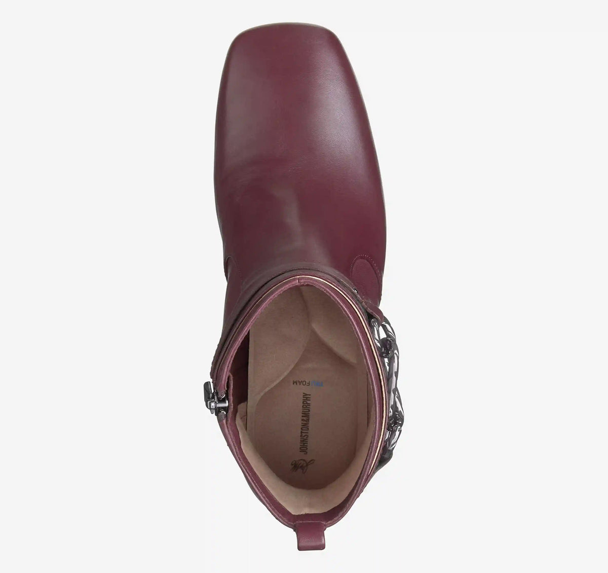 Whitney Chain Bootie - Wine Nappa Leather