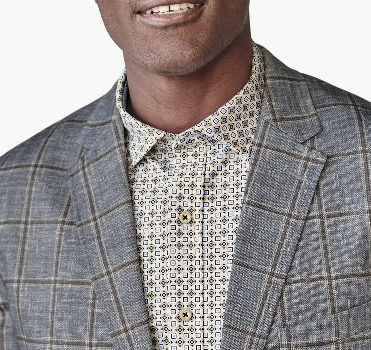 XC Flex® Pinnacle Knit Blazer - Charcoal/Brown Shadow Plaid