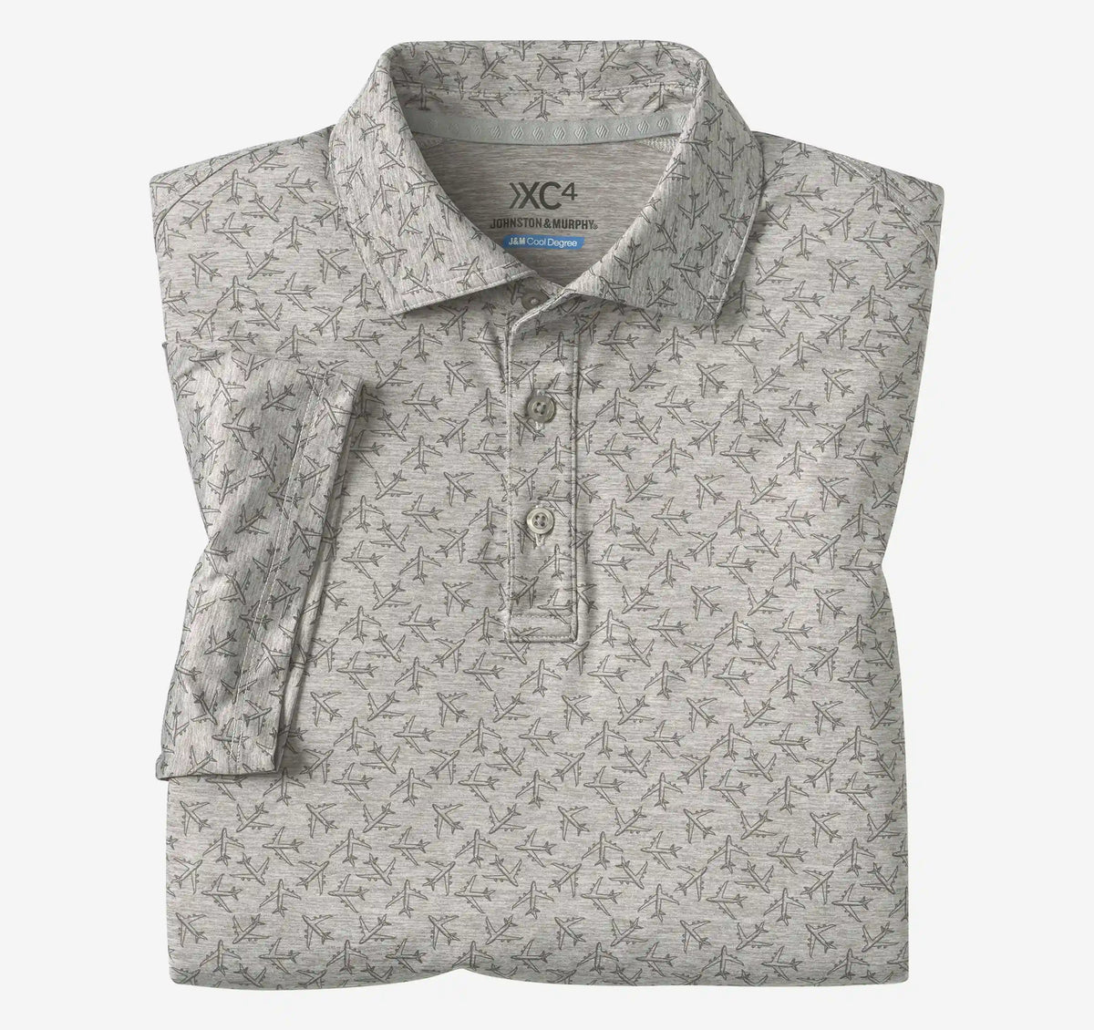 XC4® Performance Print Polos + Cool Degree® - Gray Airplane