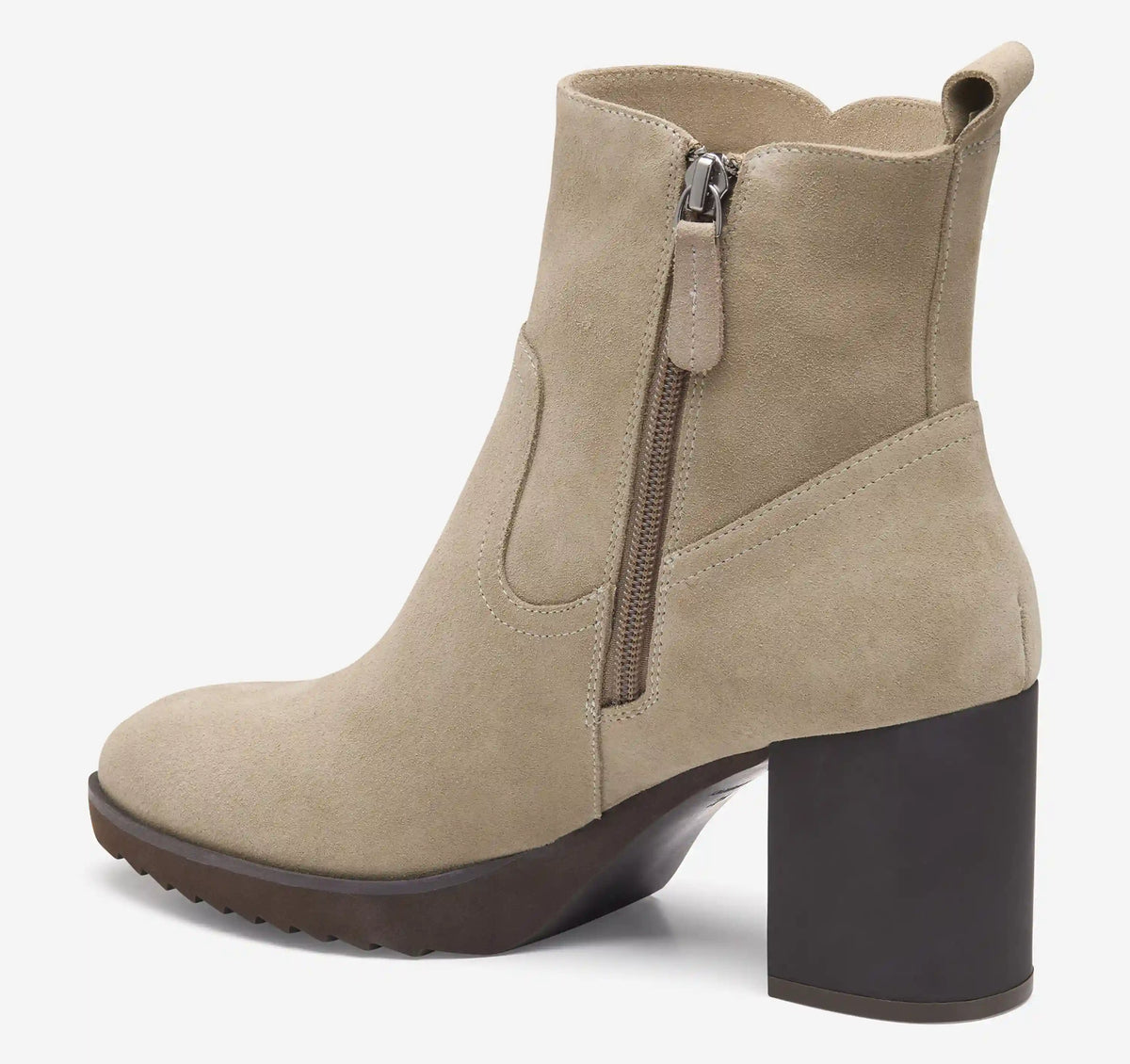 Izzie Bootie - Taupe Waterproof Suede