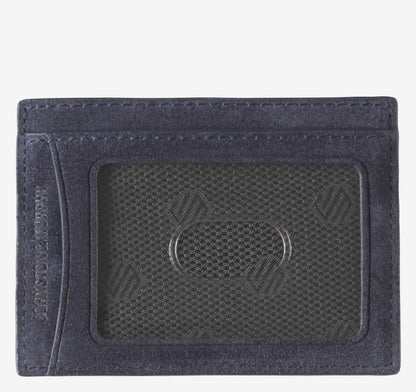 Suede Basketweave Weekender Wallet - Navy