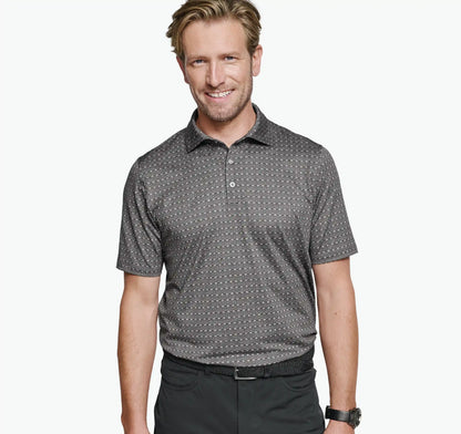 XC4® Performance Print Polos + Cool Degree® - Gray Diamonds