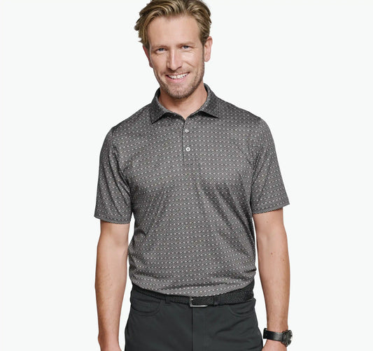 XC4® Performance Print Polos + Cool Degree® - Gray Diamonds