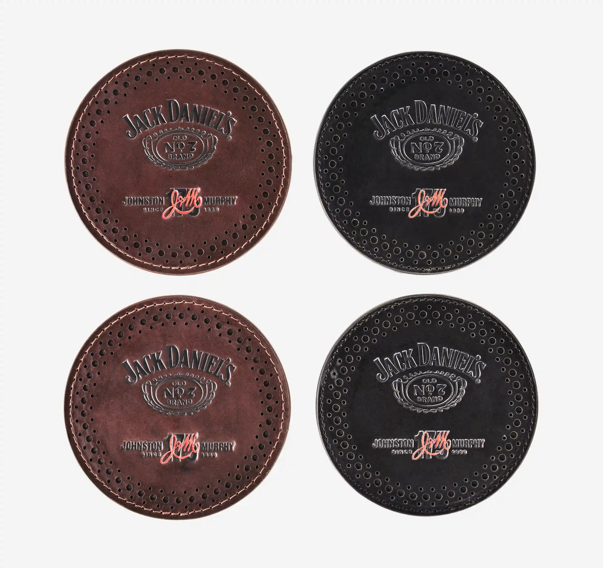 Jack Daniel's x JM 175th Leather Coaster Set - Brown/Black