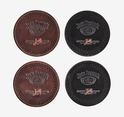 Jack Daniel's x JM 175th Leather Coaster Set - Brown/Black