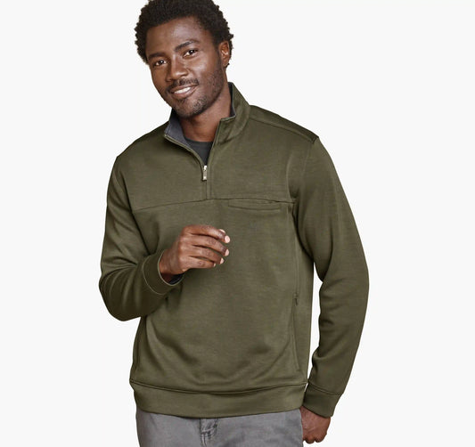 Essential Pocket Quarter-Zip - Olive