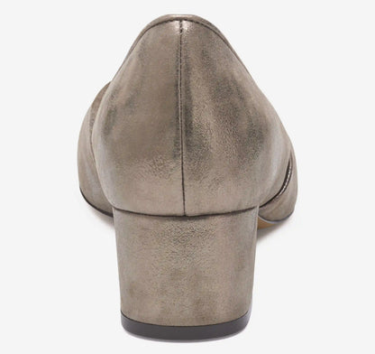 Sienna Pump - Taupe Italian Metallic Kid Suede