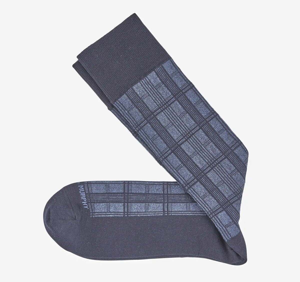 Patterned Dress Socks - Navy Windowpane