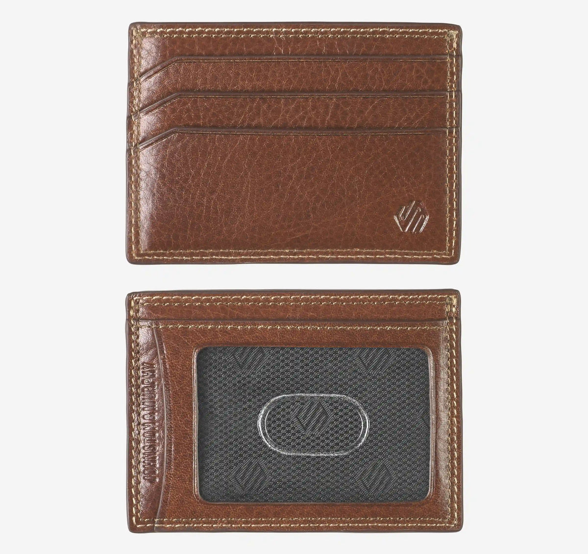 Double Contrast Stitch Weekender Card Wallet - Tan