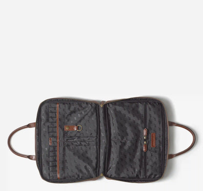 Whitmore Hand-Painted Briefcase - Brown