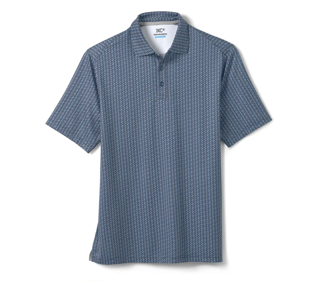 XC4® Performance Print Polos + Cool Degree® - Navy Micro Shark