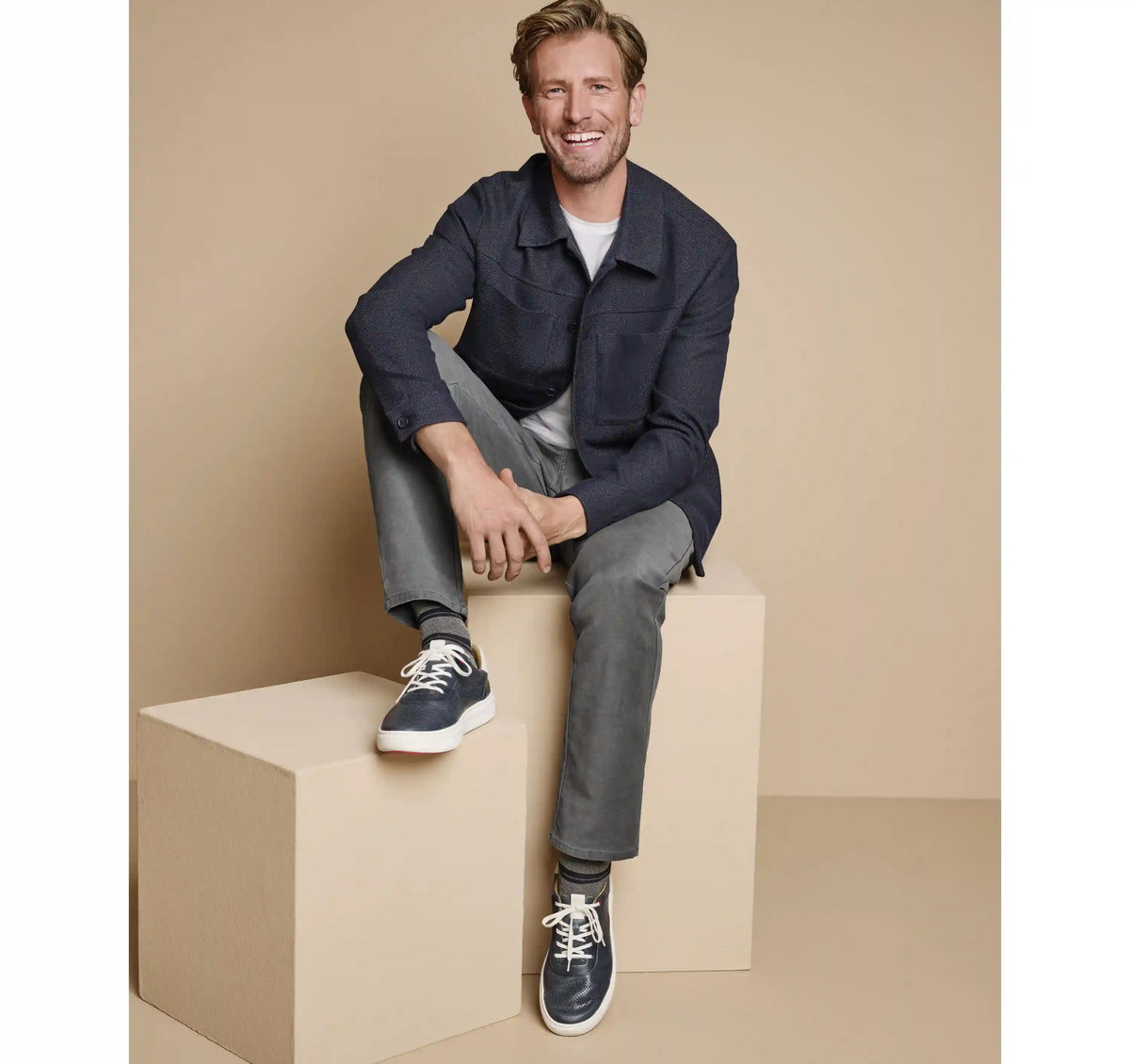 Bardwell Button Front Jacket - Navy
