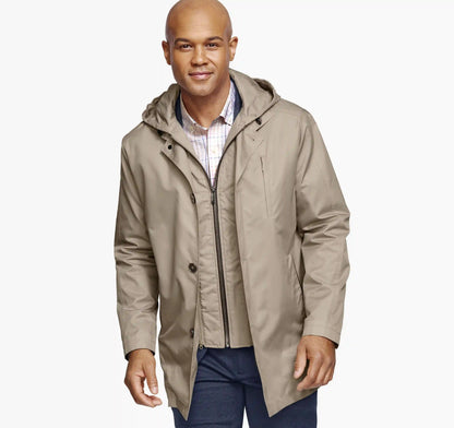 Upton Water-Resistant Raincoat - Khaki