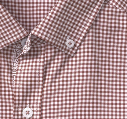 Game Day XC+™ Long-Sleeve Gingham Shirt - Burgundy