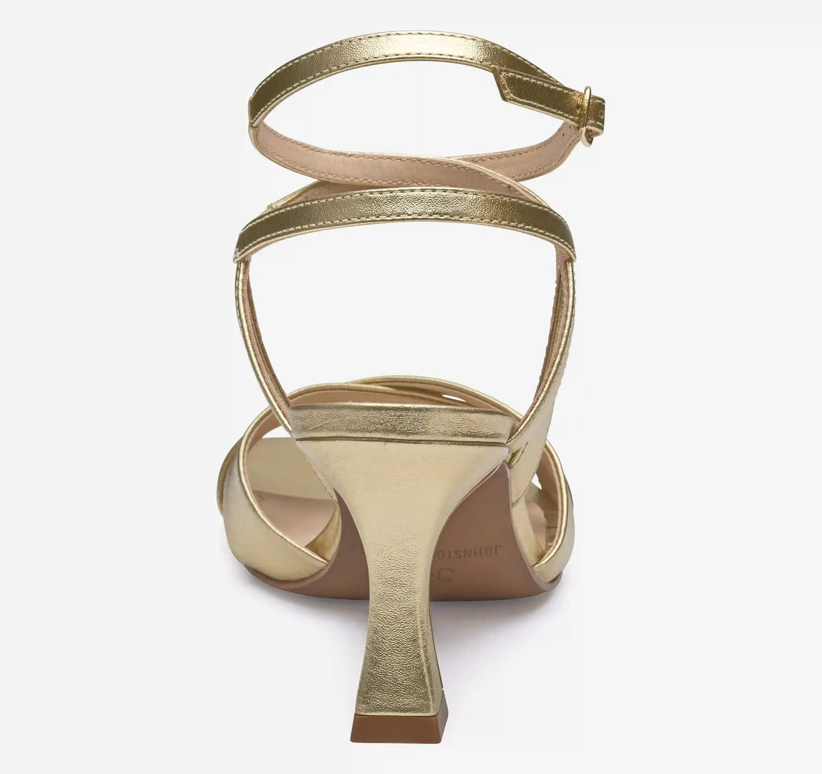 Christine Cross-Band Sandal - Gold Metallic Sheepskin