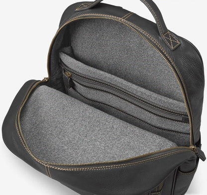 Rhodes Backpack - Black Pebbled Leather