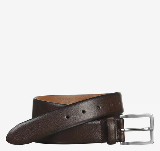 Feather-Edge Italian Leather Belt - Brown