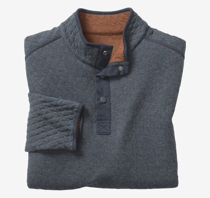 Reversible Quarter-Snap - Rust/Navy Heather