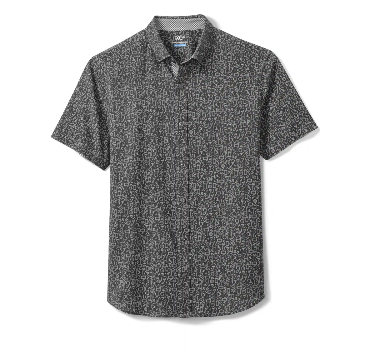 Game Day XC4® Short-Sleeve Multi-Sport Print Shirt - Black