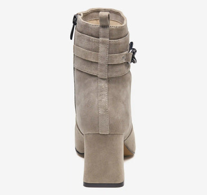 Whitney Chain Bootie - Taupe Kid Suede