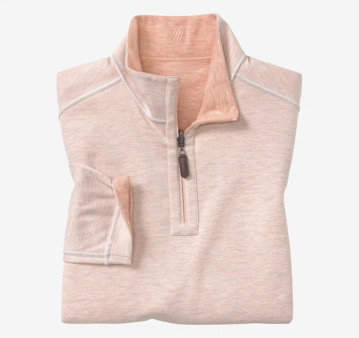 Icon Reversible Quarter-Zip - Peach/White