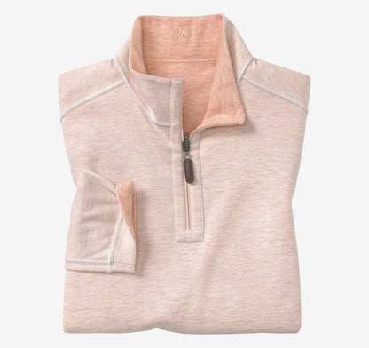 Icon Reversible Quarter-Zip - Peach/White