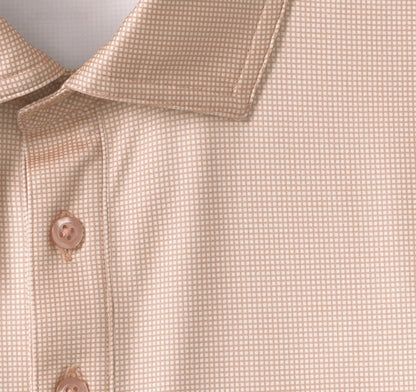 XC+™ Ace Performance Polo - Orange/White Gingham