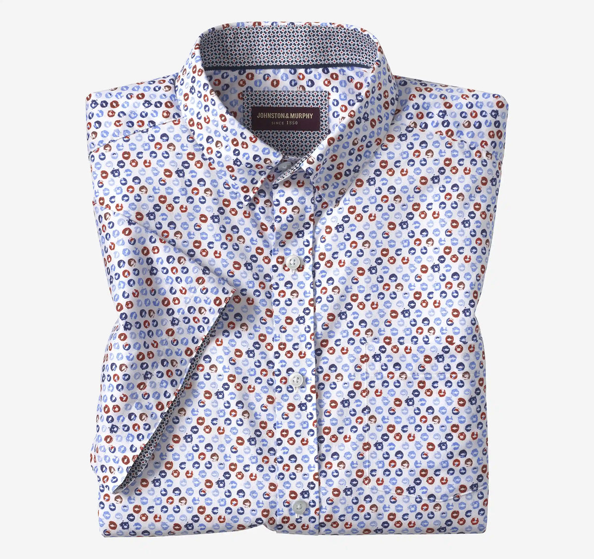 Logan Printed Short-Sleeve Shirt - Blue/Red Ocean Icons