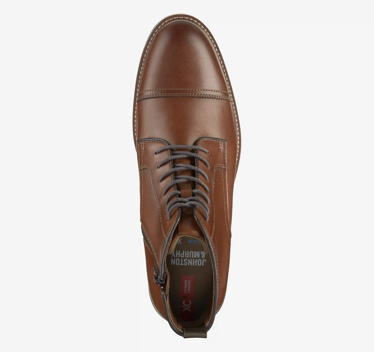 XC+™ Durham Cap Toe Boot - Cognac Waterproof Full Grain Leather