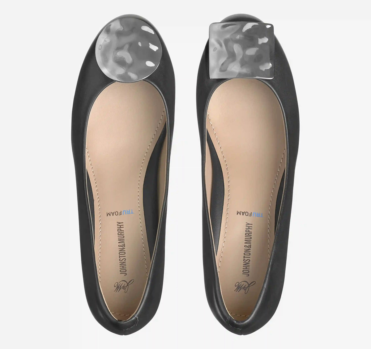 Sienna Ornamental Pump - Black Nappa Leather