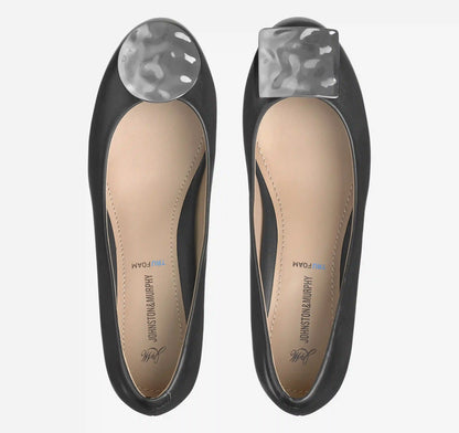 Sienna Ornamental Pump - Black Nappa Leather