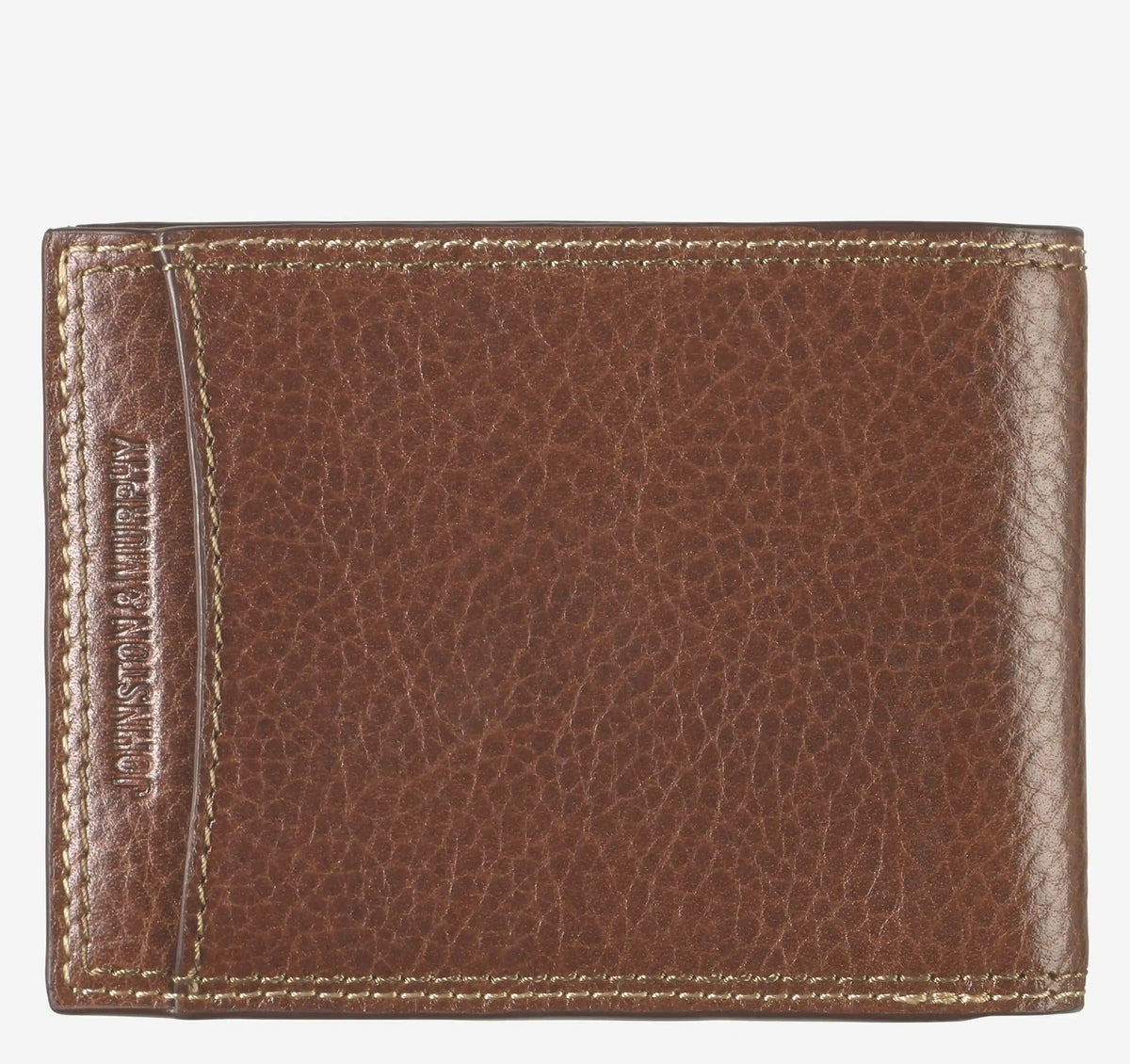 Double Contrast Stitch Billfold Wallet - Tan