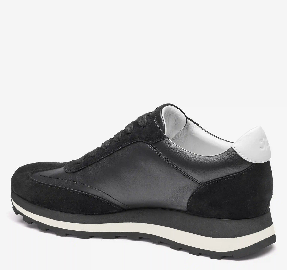 Piper T-Toe Lace-Up - Black Nappa Leather/Suede