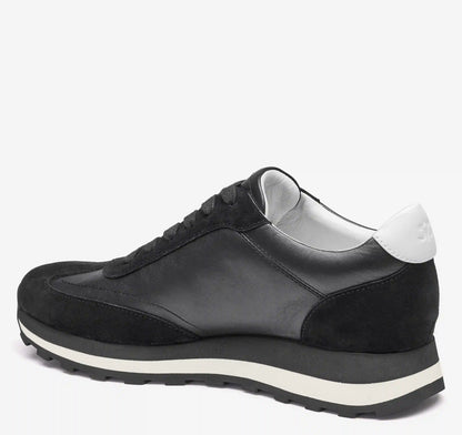 Piper T-Toe Lace-Up - Black Nappa Leather/Suede