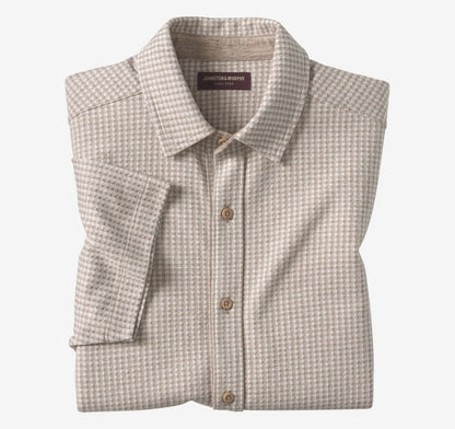Bennett Short-Sleeve Shirt - Tan Gingham