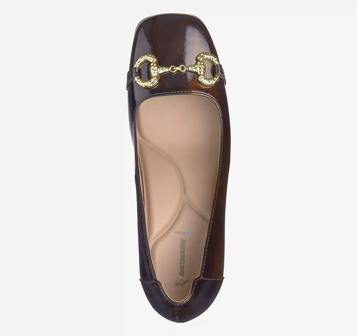 Whitney Bit Pump - Dark Brown Brushed Italian Patent Leather