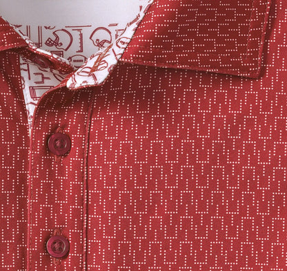 Game Day XC4® Goal Post Print Polo - Red