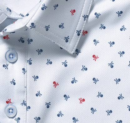 XC4® Performance Polo - Light Blue Skull