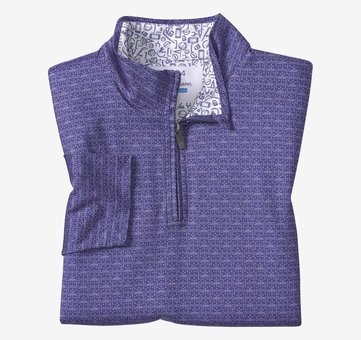 Game Day XC4® Plays Print Quarter-Zip - Purple