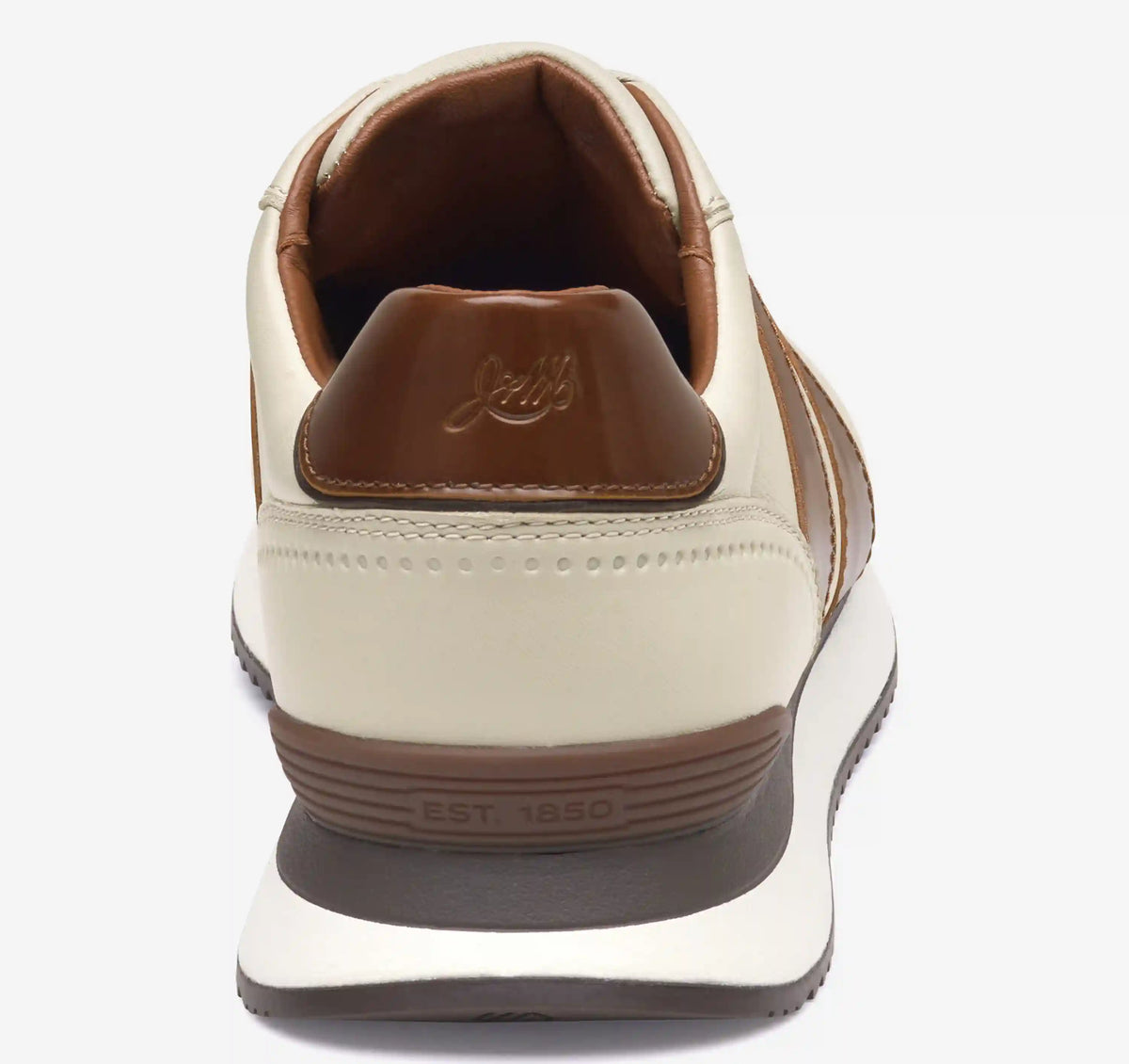 Morgan U-Throat Jogger - Beige Nappa Leather/Tan Brush-Off Patent Leather