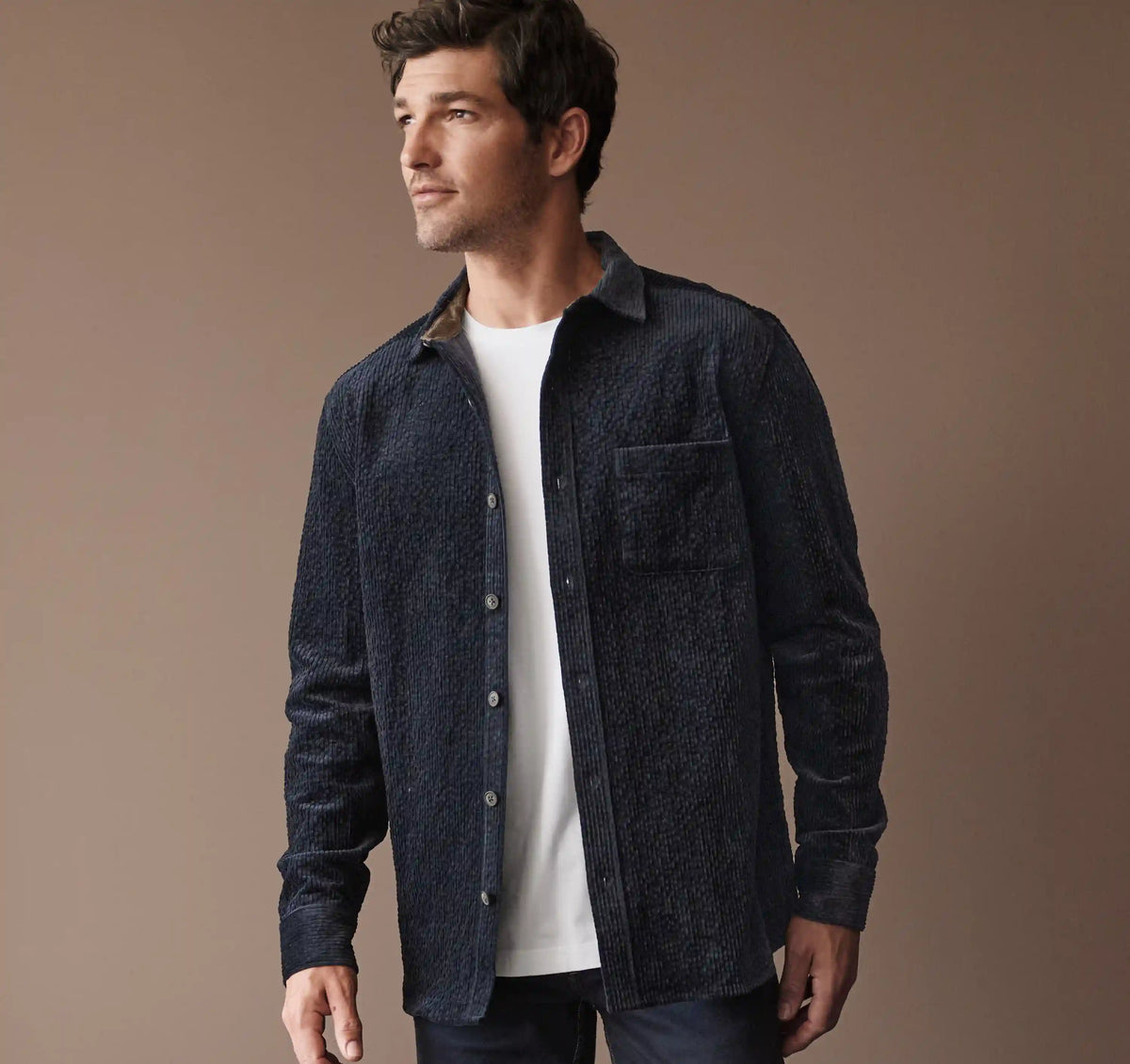 Cutler Corduroy Shirt - Navy