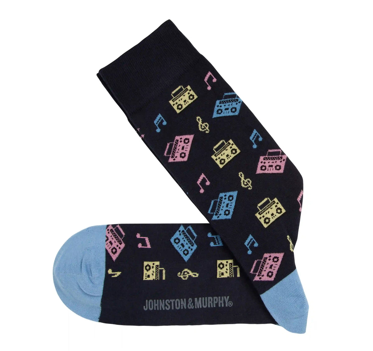Novelty Socks - Navy Boom Box